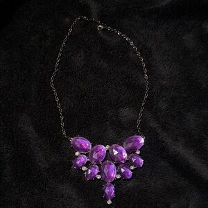 Elegant Purple Statement Necklace